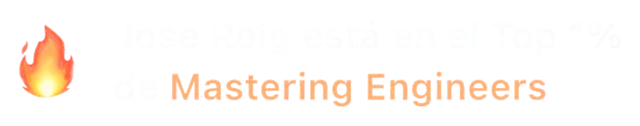 Jose Roig está en el Top 1% de Mastering Engineers según Muso.AI