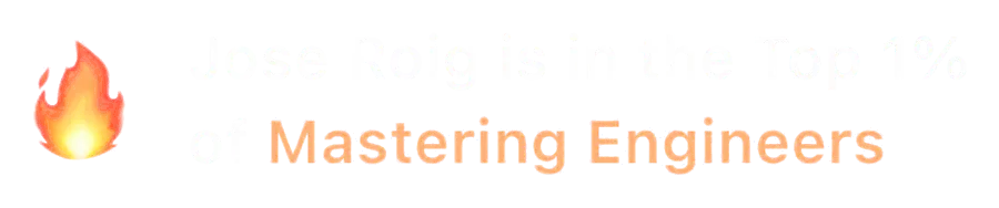 Jose Roig is in the Top 1% of Mastering Engineers on Muso.AI